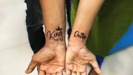 King queen couple tattoos