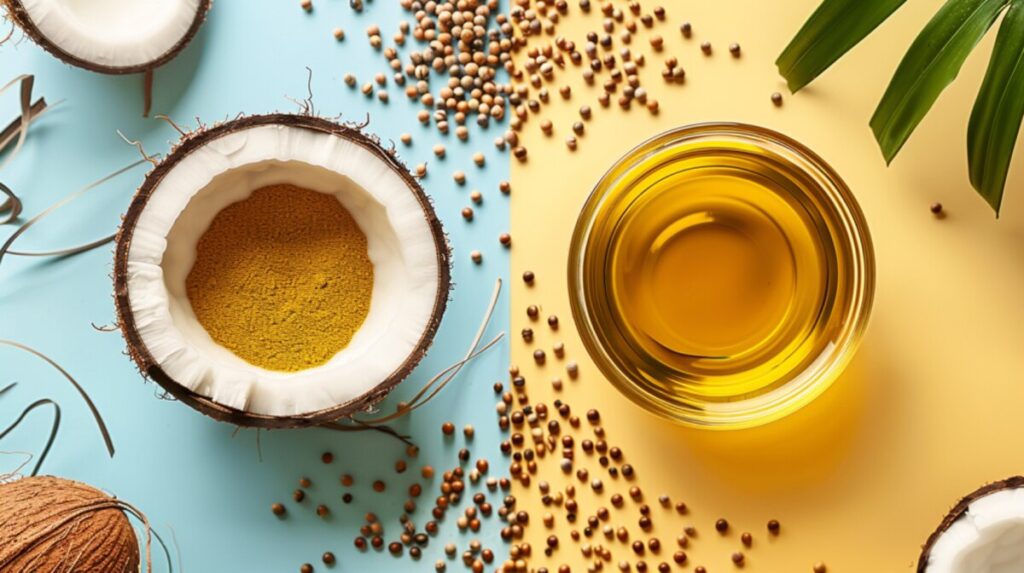 coconut oil and mustard oil for hair